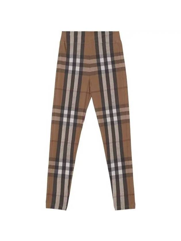 Burberry Stretch Check Pattern Leggings Brown
