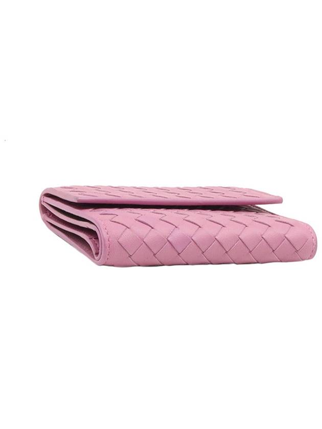 Bottega veneta Pink Intrecciato VN 3 fold folder wallet 493284