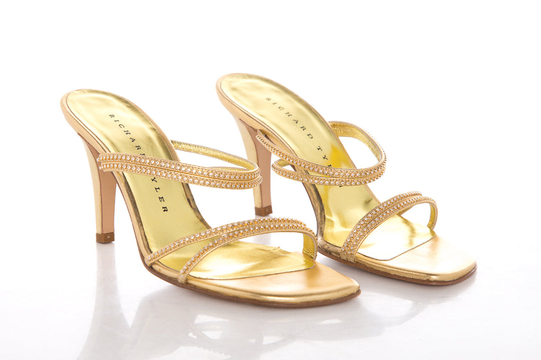 Richard Tyler Gold Heels SZ 6