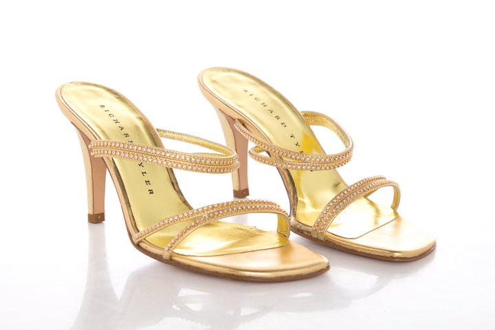 Richard Tyler Gold Heels SZ 6