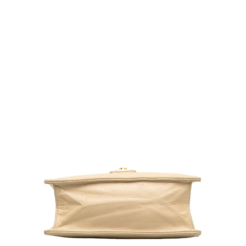 Top Quality Chanel Vintage Flap Shoulder Bag Lambskin Beige Ladies