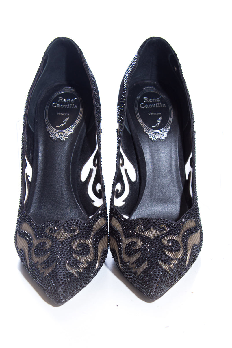 Rene Caovilla Black Heels SZ 37