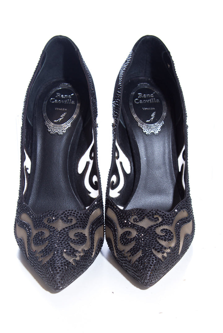 Rene Caovilla Black Heels SZ 37