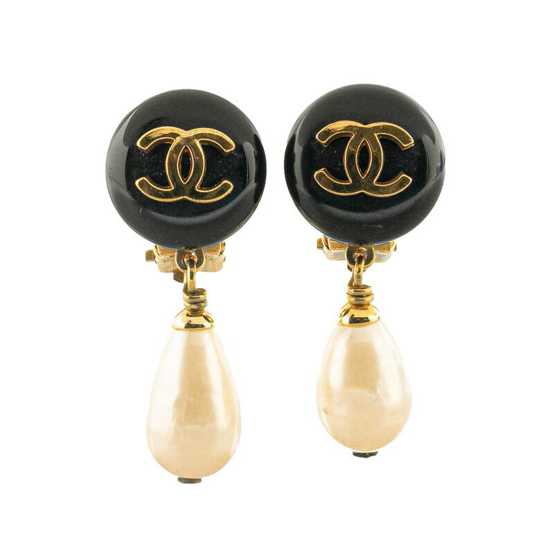 Top Quality Chanel Coco Mark Faux Pearl Earrings