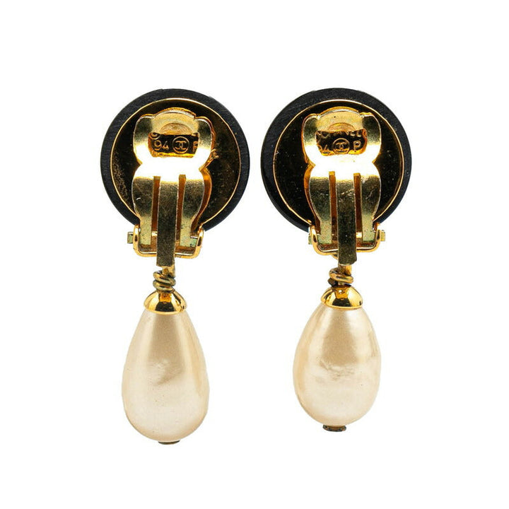 Top Quality Chanel Coco Mark Faux Pearl Earrings
