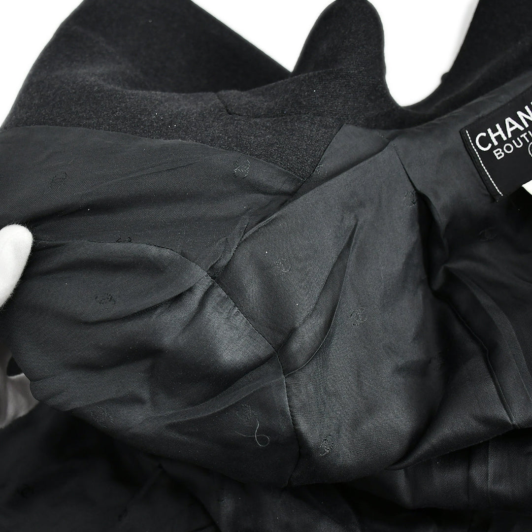 Top Quality Chanel Double Breasted Jacket Black 96A #38