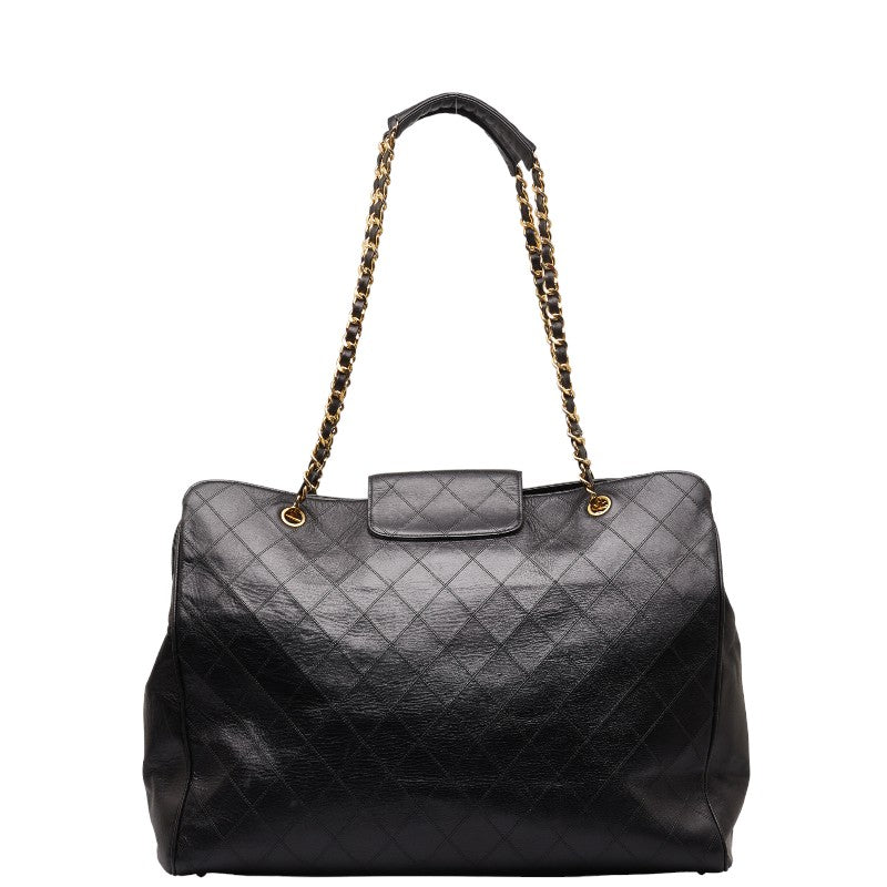 Top Quality Chanel Super Model Bag Coco Chain Tote Bag One-Shoulder Bag Black Leather  CHANEL