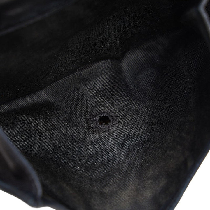 Top Quality Chanel DECACOCO Double Hook Fed Wallet Black Leather  CHANEL