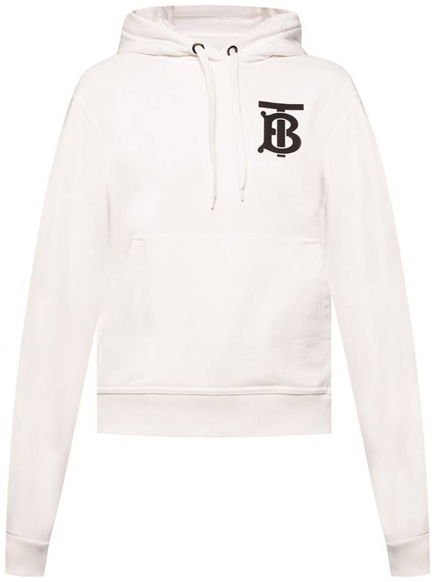 Burberry Monogram Motif Cotton Hoodie White