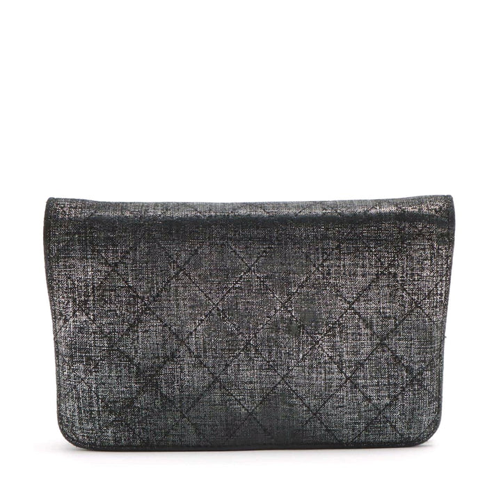 Top Quality Chanel Matrasse  Canvas Chain Wallet Black Silver Gold  19th