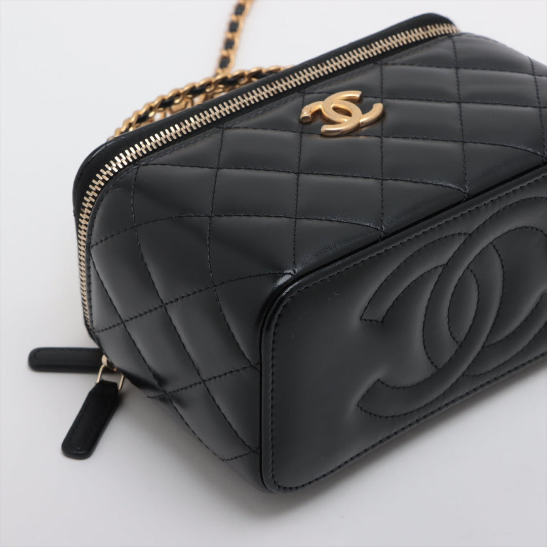 Top Quality Chanel Mattress kin Chain Shoulder Bag Vanity Black Gold