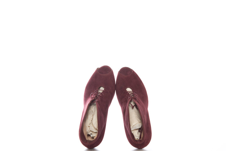 Gianvito Rossi Burgundy Boots SZ 38