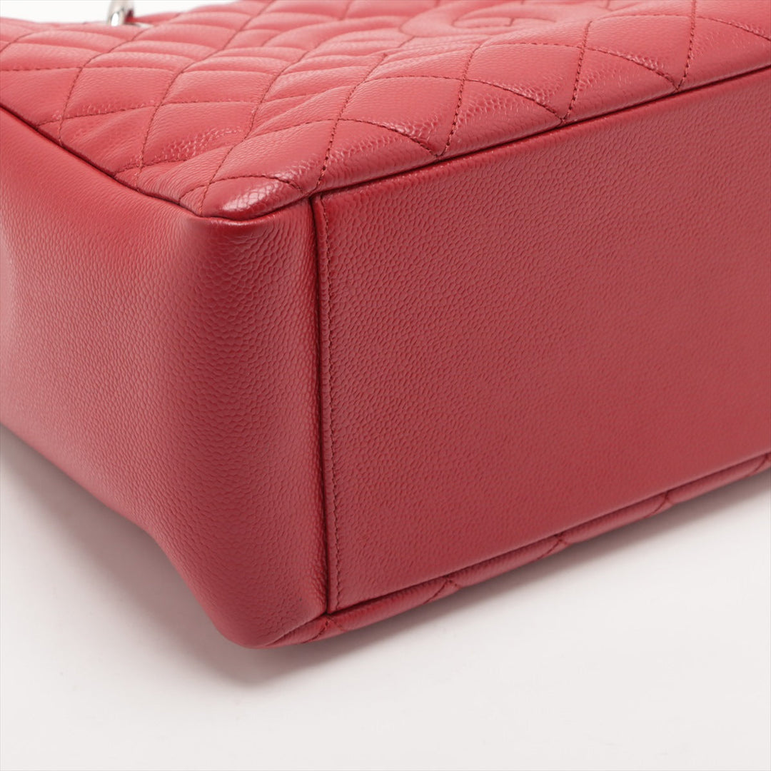Top Quality Chanel GST Caviar S Tote Top Bag Red Silver Gold  17th