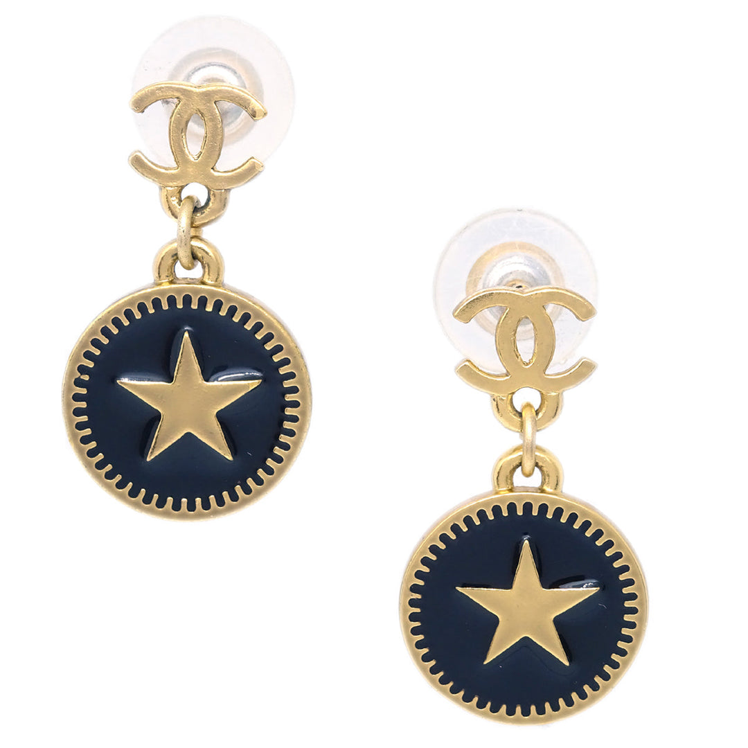 Top Quality Chanel Star Piercing Earrings Gold 01P