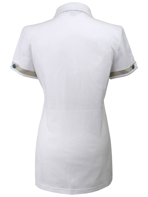 Burberry WoMen's Check Pattern Polo Shirt White