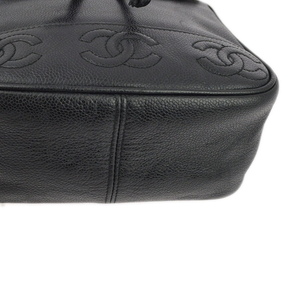 Top Quality Chanel Black Caviar Triple CC Backpack