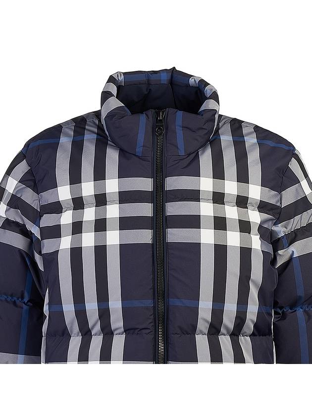 Burberry Check Crop Padding Night Blue