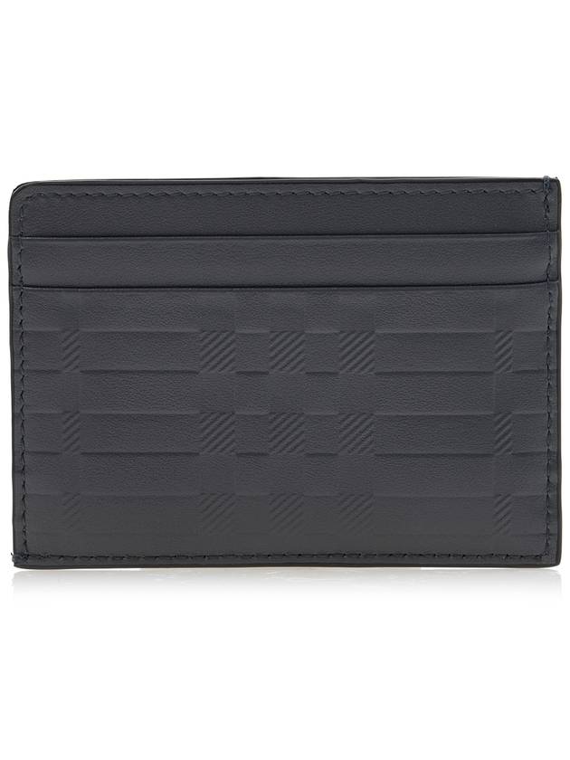 Burberry Embossed Check Leather Card Holder Black