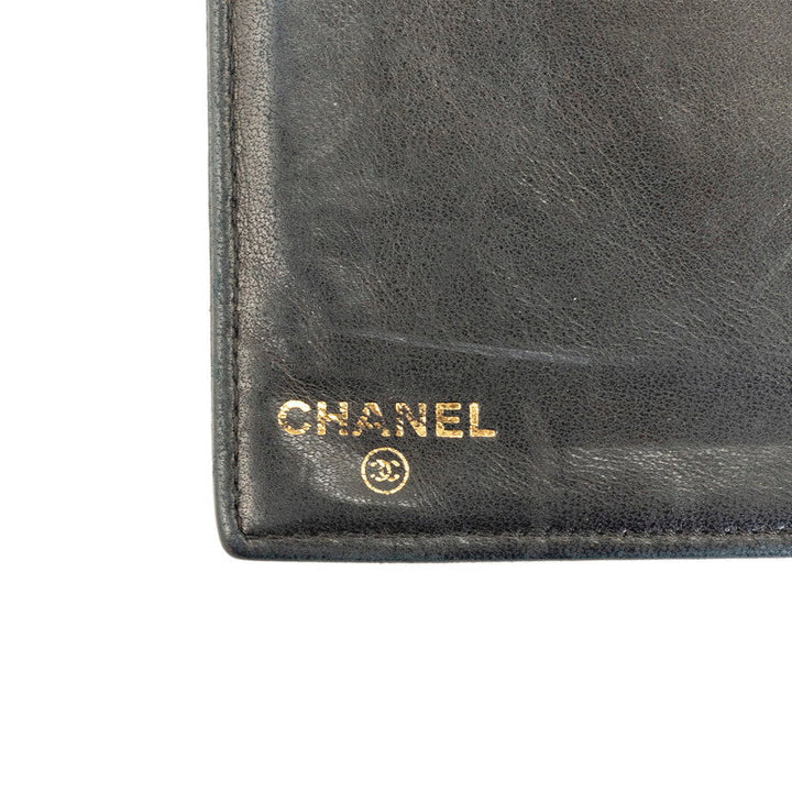 Top Quality Chanel Coco Double Fold Wallet Black Caviar S  Chanel