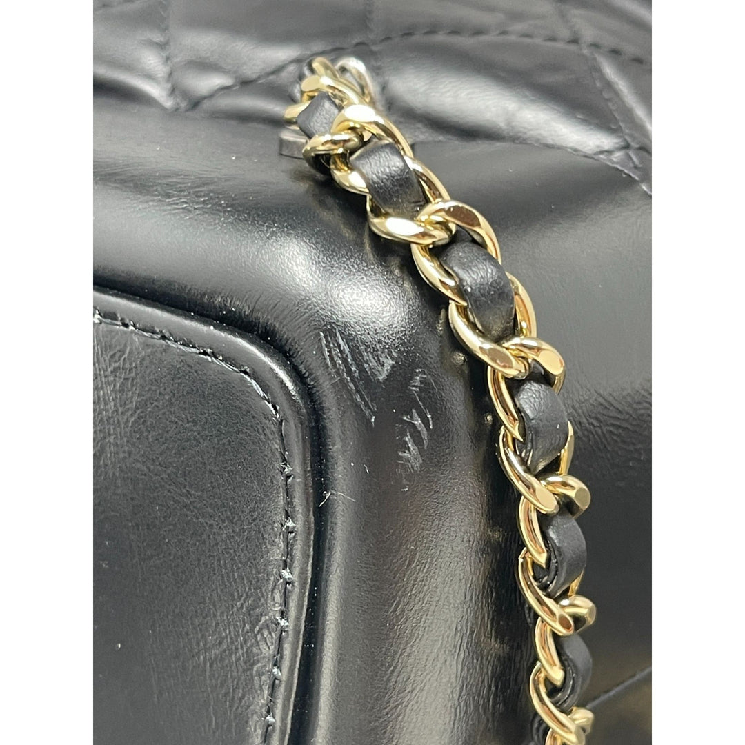 Top Quality Chanel Top Quality Chanel Aged Calfskin Quilted Small Gabrielle Backpack Black - Black