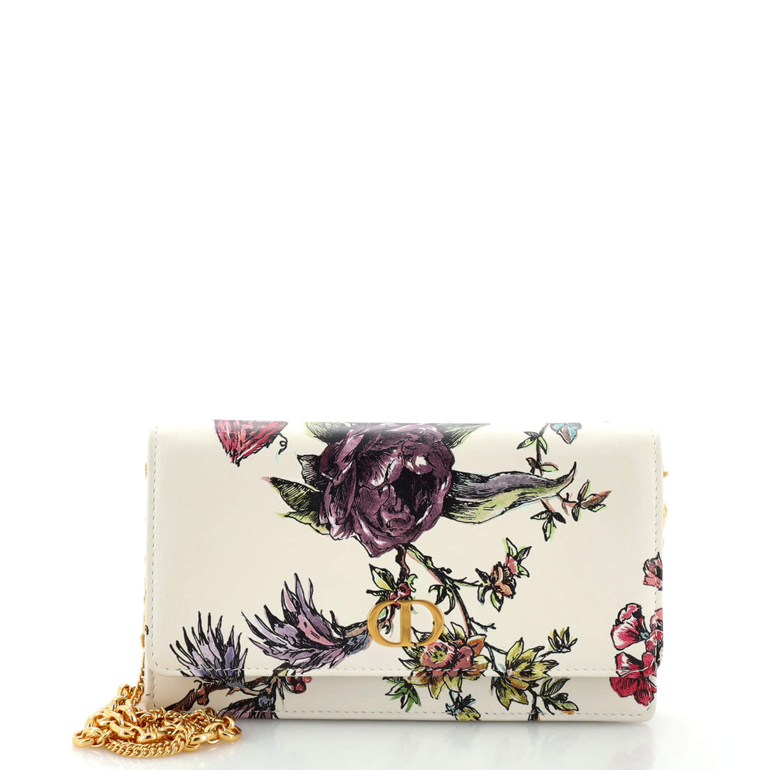 Top quality Dior Caro Wallet on Chain Pouch Printed Leather