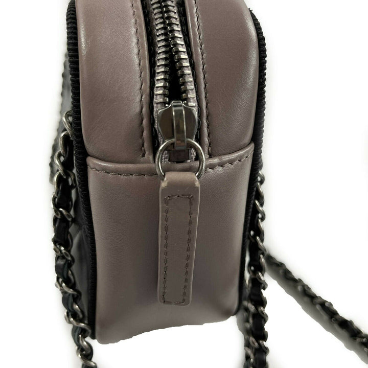 Chanel - 2017 Bicolor Small Black / Taupe Ballerine CC Camera Case Crossbody