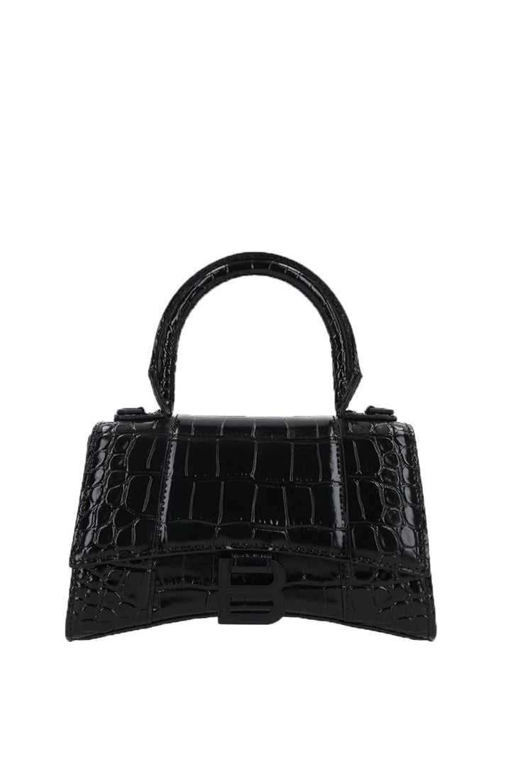 Top Quality Balenciaga Hourglass XS in Croc Embossed Leather
