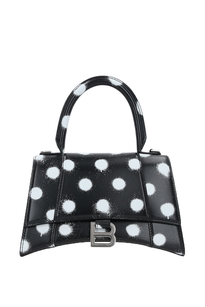 Top Quality Balenciaga Hourglass Small Bag in Sprayed Polka Dots Print