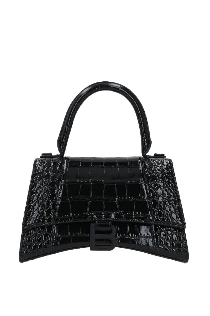 Top Quality Balenciaga Hourglass S in Croc Embossed Leather