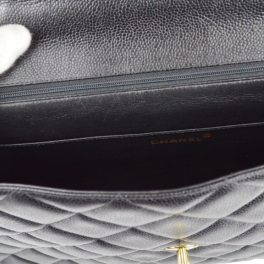 Top Quality Chanel 1991-1994 Black Caviar Briefcase