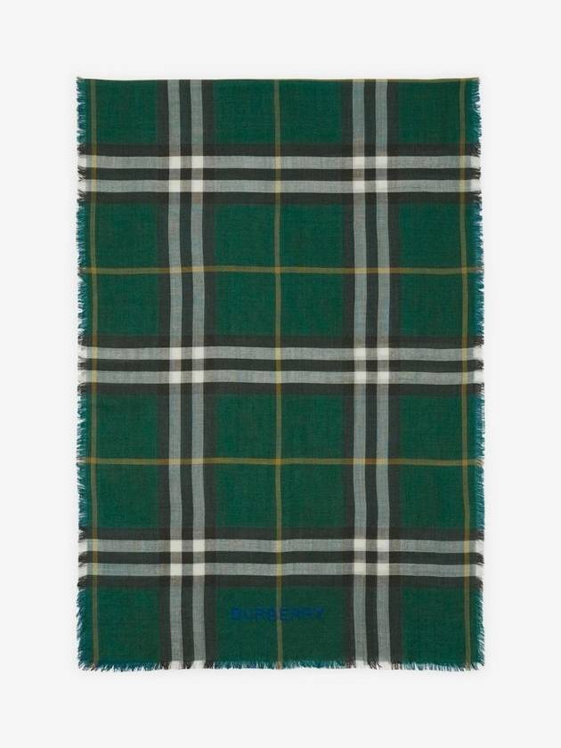 Burberry Vintage Check Fringe Scarf Green