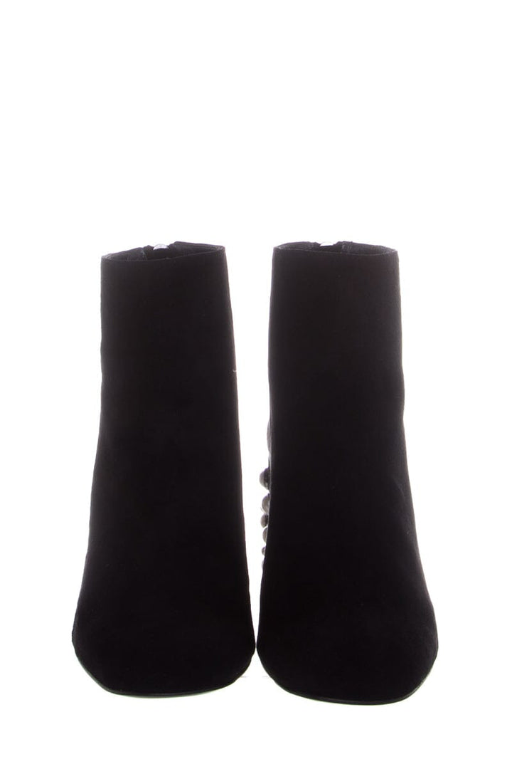 Stuart Weitzman Black Suede & Pearl Bacari Boots SZ 5.5