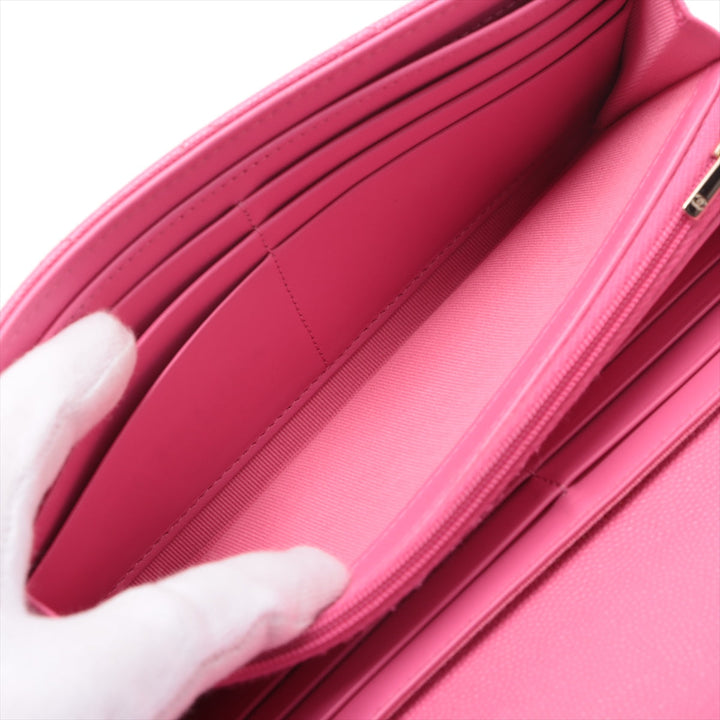 Top Quality Chanel Matrasse Caviar S Wallet Pink Gold  Random