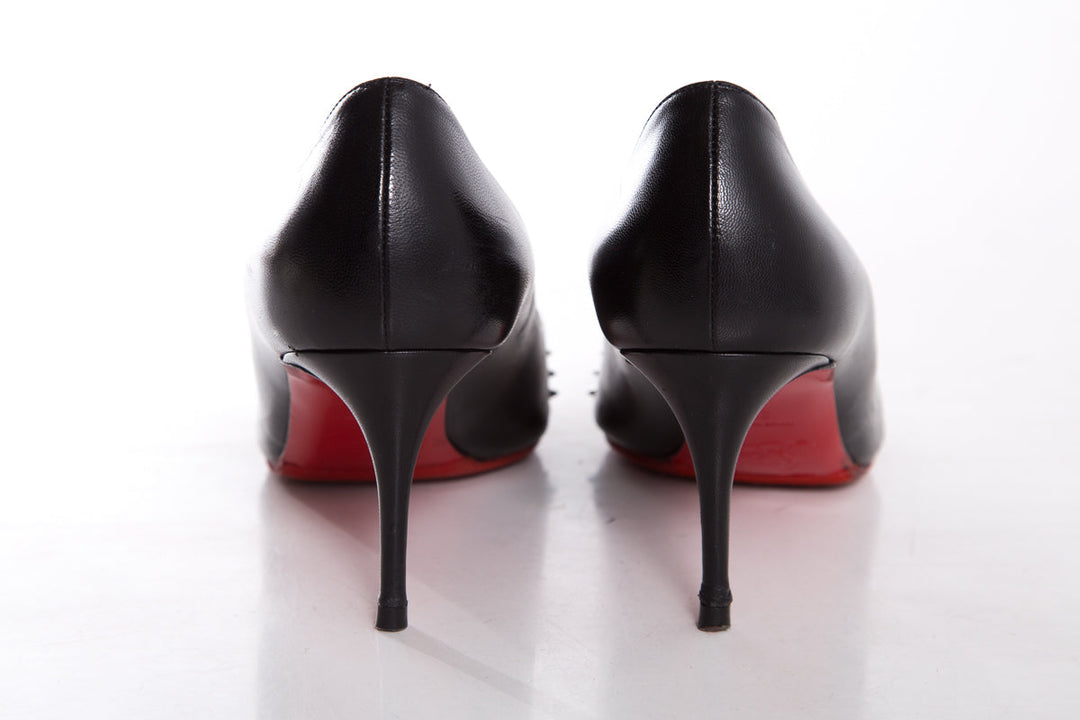 Christian Louboutin Black Studded Heels SZ 38