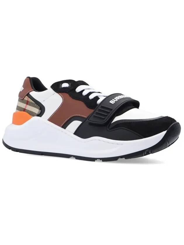 Burberry Logo Strap Vintage Check Low-Top Sneakers Brown