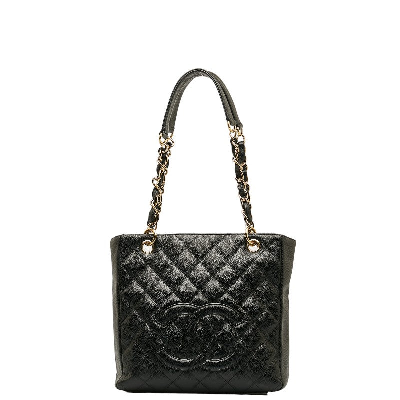 Top Quality Chanel Mattress PT Tott Cocomark Chain Shoulder Bag Black Gold  Caviar S  CHANEL