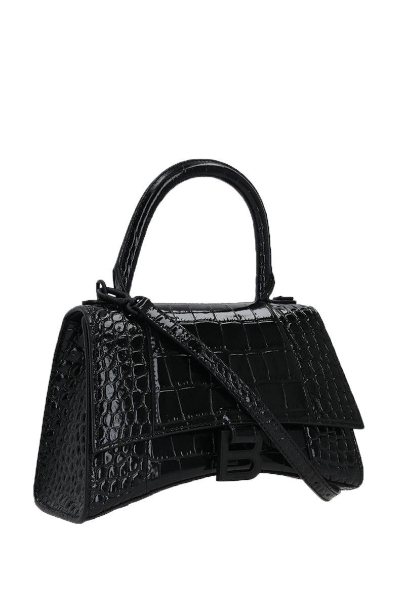 Top Quality Balenciaga Hourglass S in Croc Embossed Leather