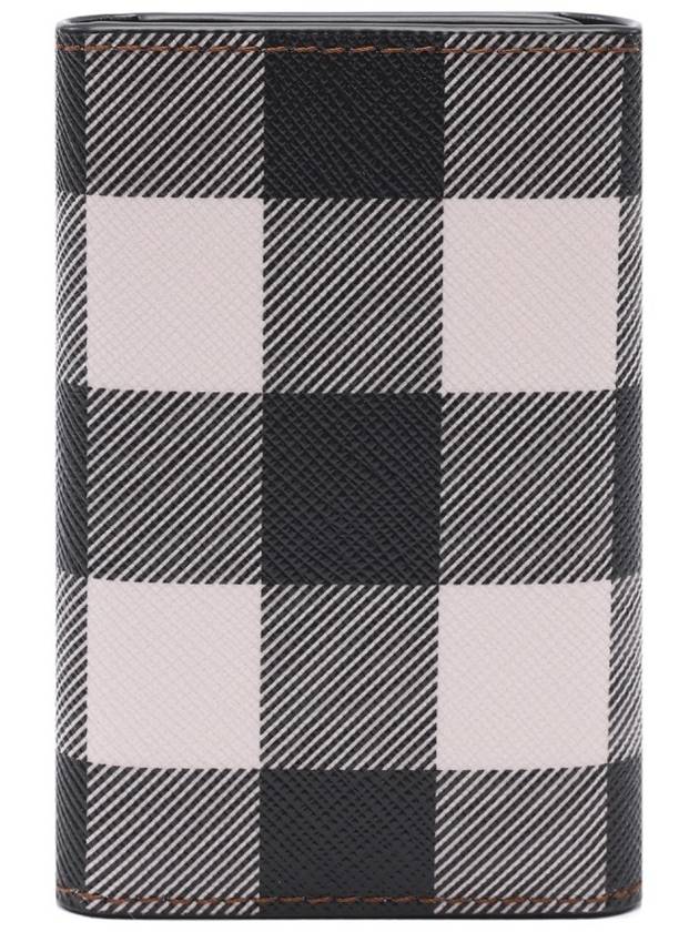 Burberry Check Leather Key Holder Brown