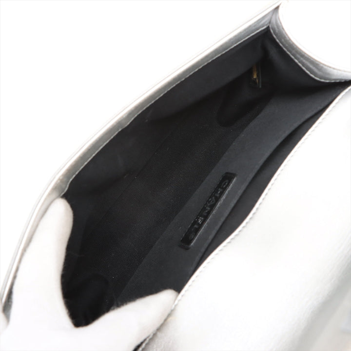 Top Quality Chanel Boy Top Quality Chanel 25 Patent Leather Chain Shoulder Bag G x Silver Silver  17 A67086