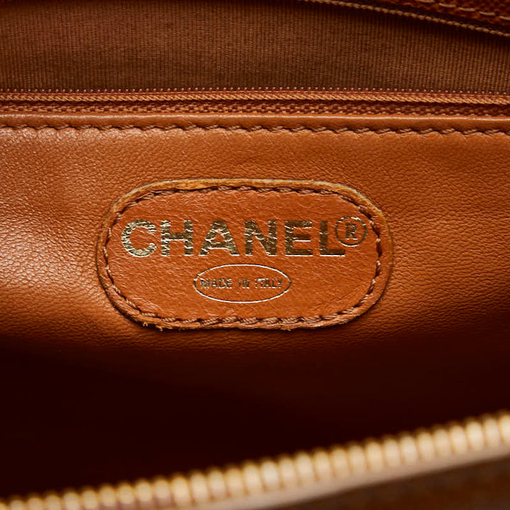 Top Quality Chanel Top Quality Chanel LOGO TORTE BAG CABIAR SKIN BRUN LADY SCHOOL
