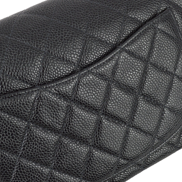 Top Quality Chanel 2000-2002 Black Caviar Small Classic Double Flap Bag