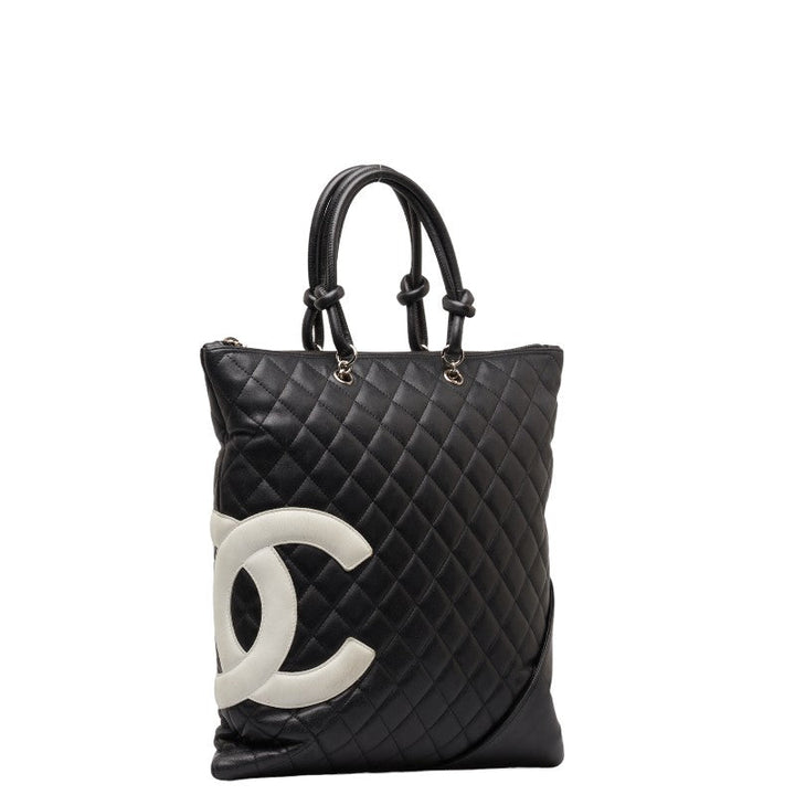 Top Quality Chanel Matras Combo Line Coca-Cola Handbag Tote Bag Black White Leather  CHANEL