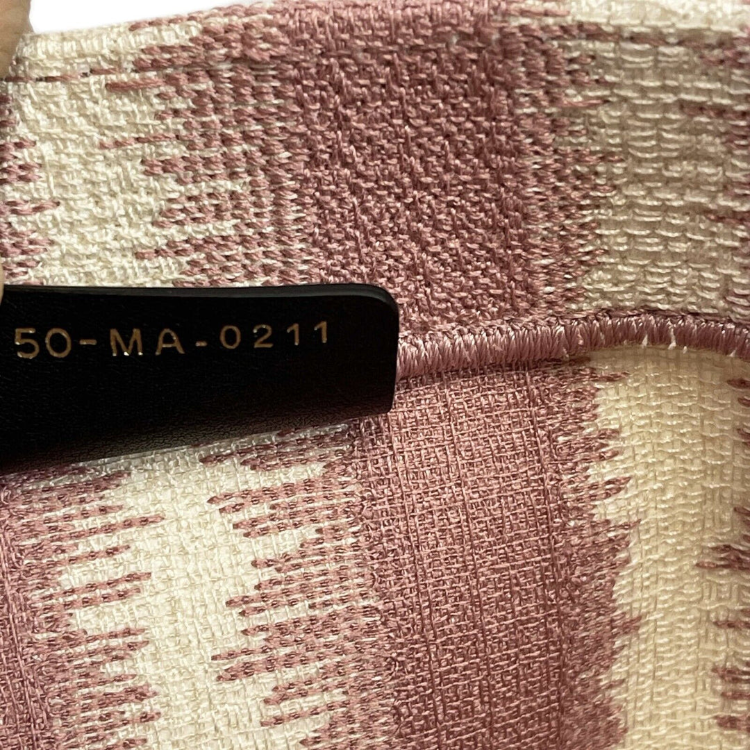 Top quality Dior Bayadere Stripe Large Book Tote D-Stripes Embroidery Pink