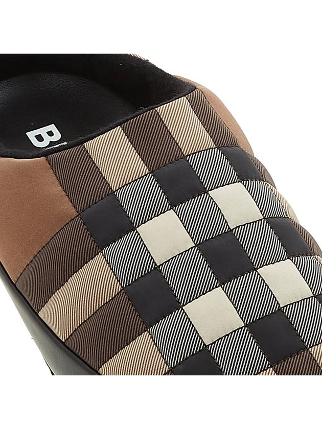 Burberry House Check Flat Slippers Brown