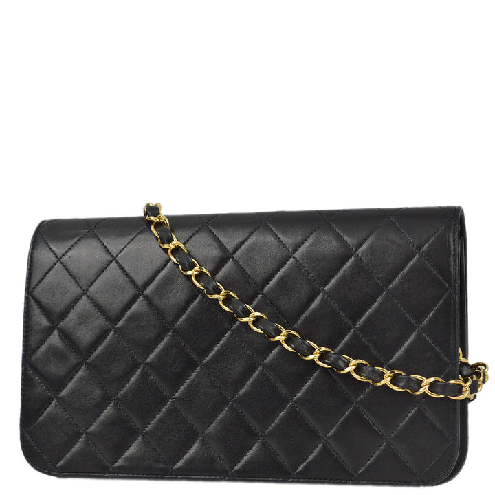 Top Quality Chanel 2000-2001 Black Lambskin Turnlock Small Full Flap Bag