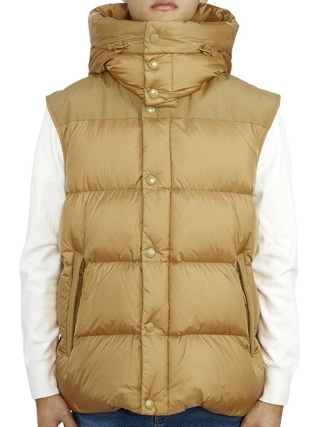 Burberry Detachable Sleeve Hooded Padding Beige