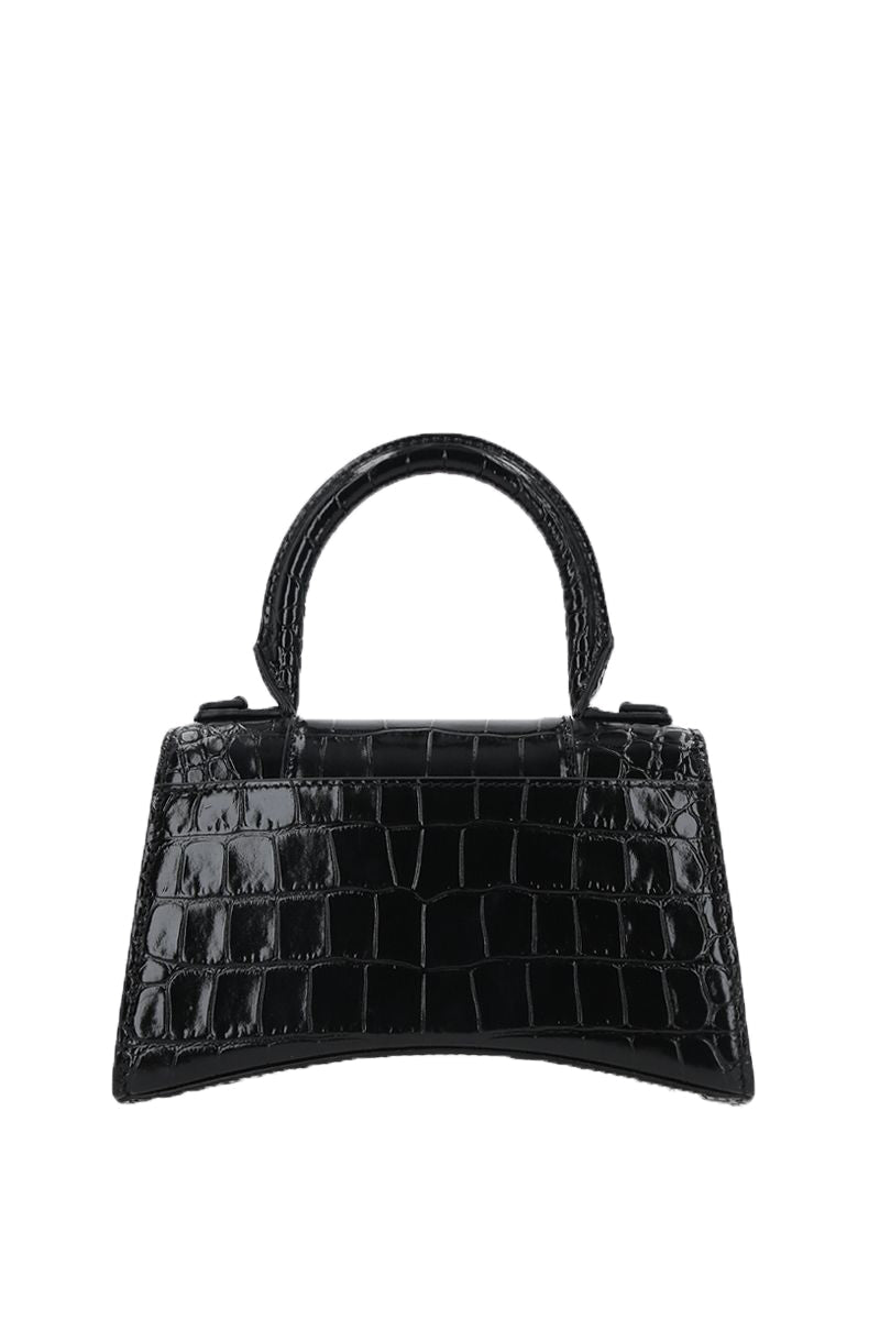 Top Quality Balenciaga Hourglass XS in Croc Embossed Leather