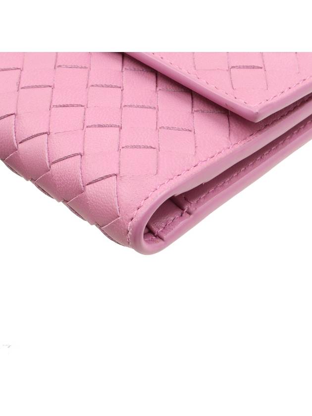 Bottega veneta Pink Intrecciato VN 3 fold folder wallet 493284