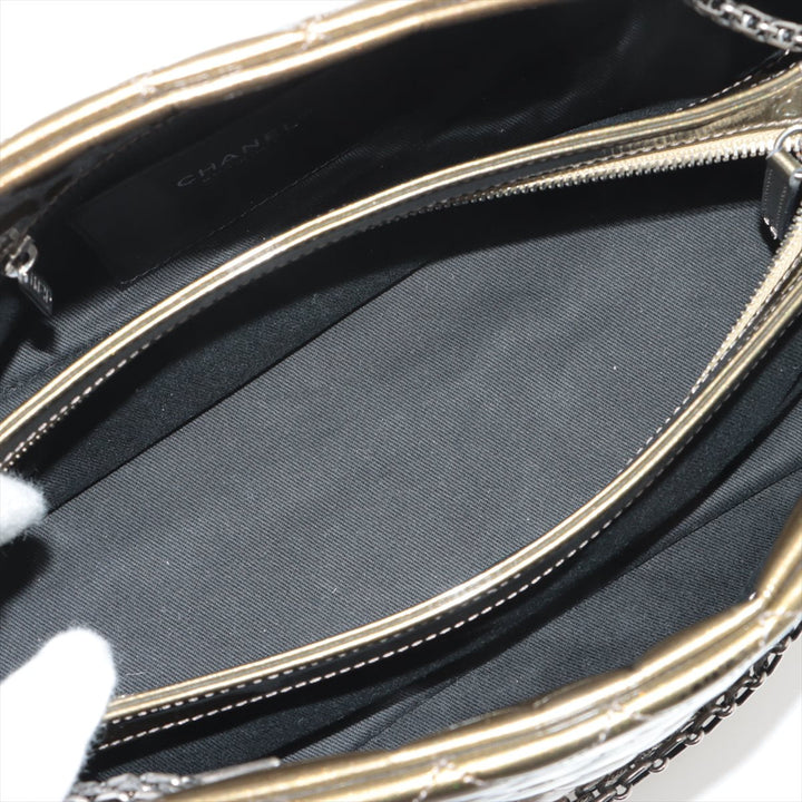 Top Quality Chanel Matrasse Patent Leather Balling Bag G Gummetal Gold  15th