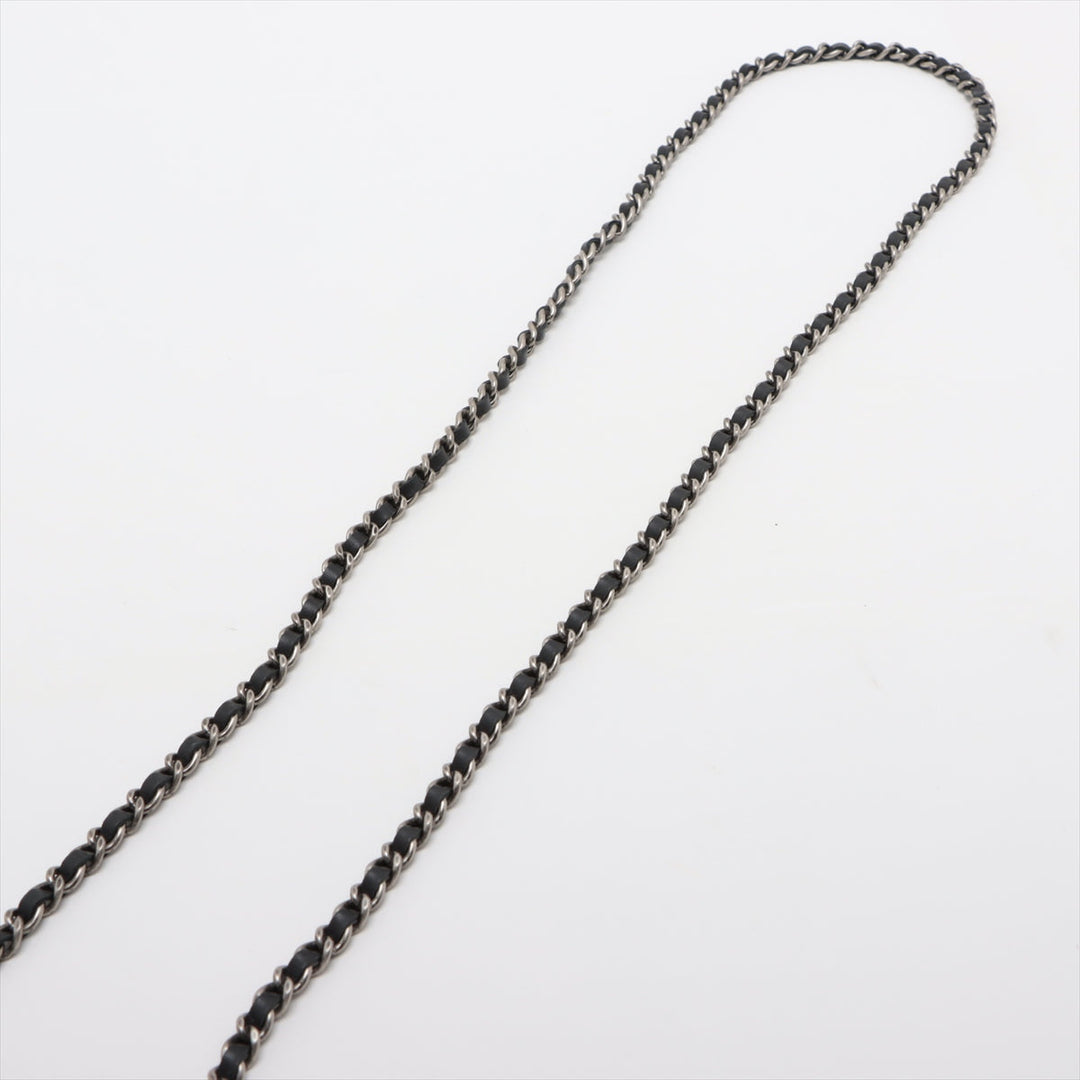 Top Quality Chanel Matrasse Leather Chain Shoulder Bag Black Silver Gold  20th